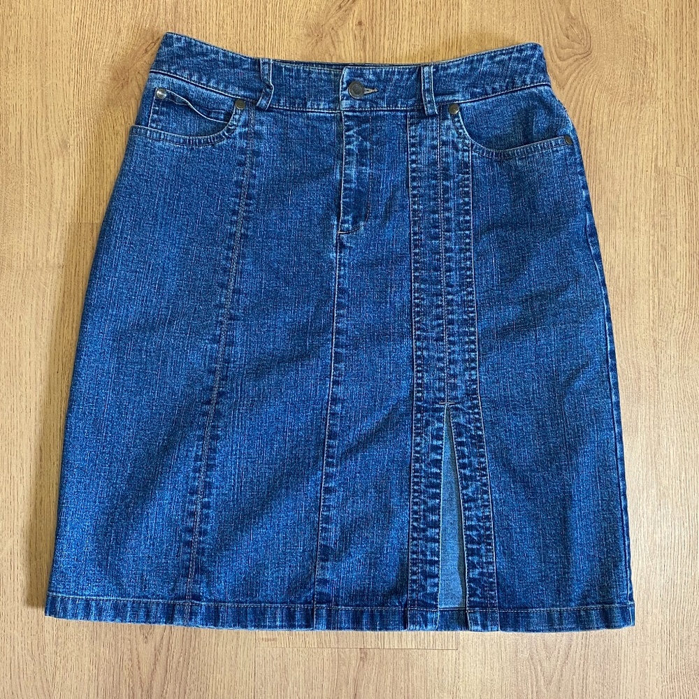 Tribal denim skirt